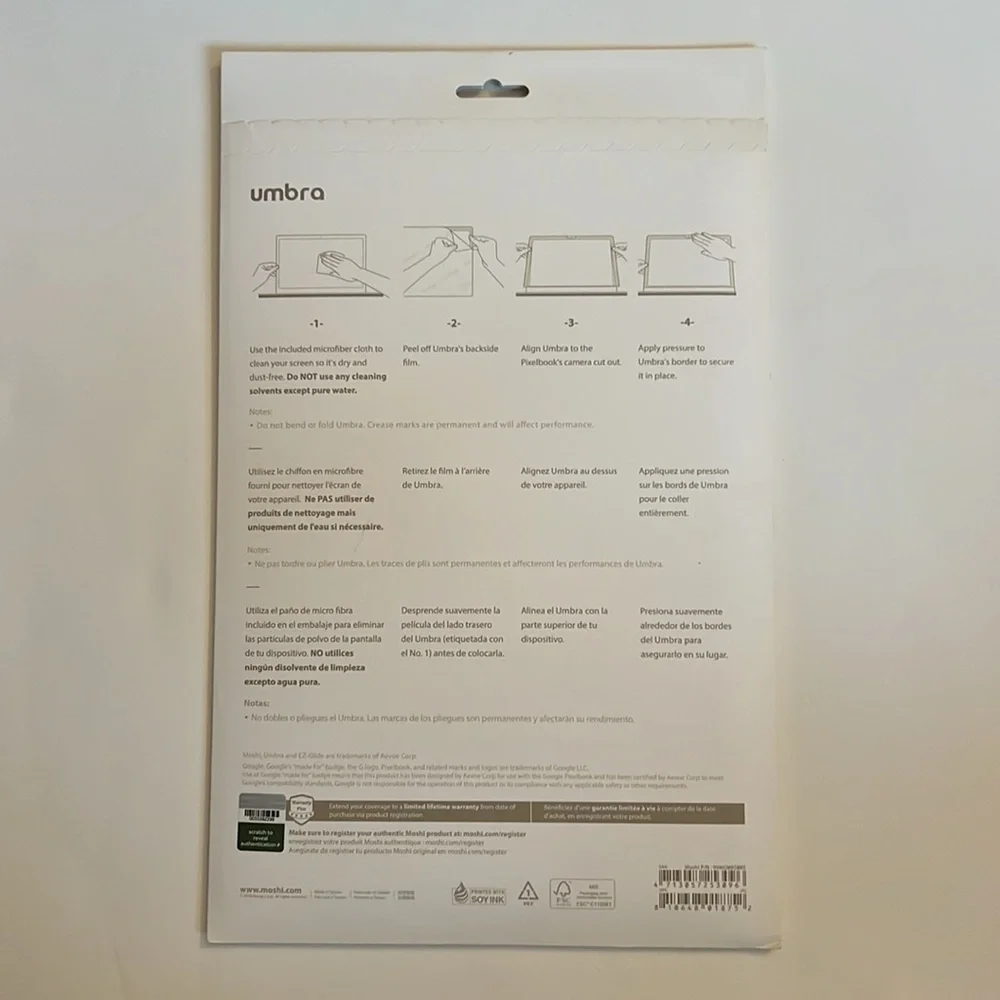 Moshi Umbra Privacy Screen Protector for Google PixelBook